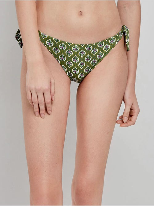 Braga bikini estampada ajustable en laterales con lazo - Kiabi