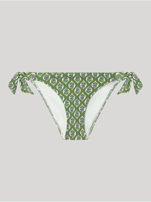 Braga bikini estampada ajustable en laterales con lazo - Kiabi