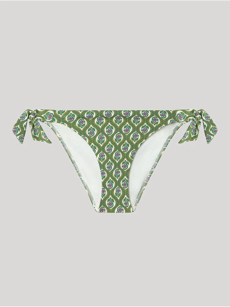 Braga bikini estampada ajustable en laterales con lazo Multicolor - Kiabi