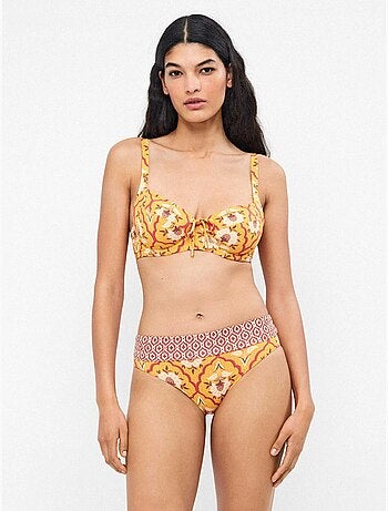 Braga bikini multiposición doble estampado