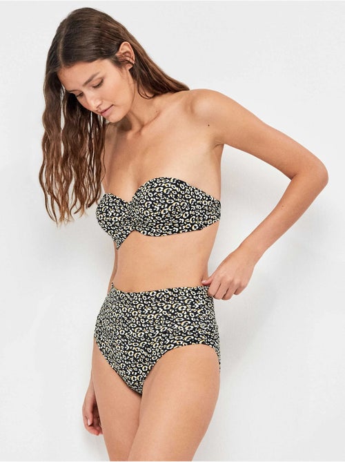 Braga bikini multiposición en tejido estampado animal print - Kiabi Braga bikini multiposición en tejido estampado animal print - Kiabi