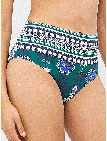 Braga bikini multiposición en tejido estampado tropical