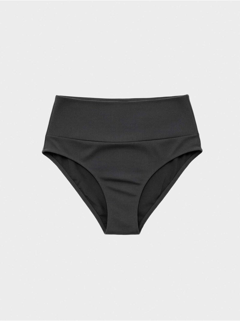 Braga bikini multiposición en tejido piqué Negro - Kiabi