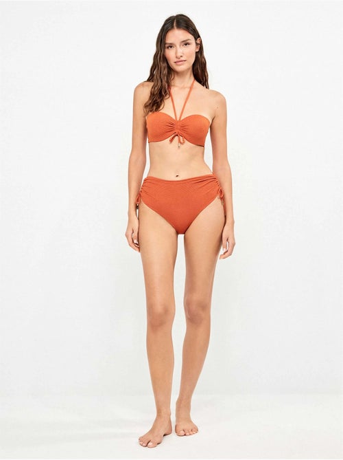 Braga bikini regulable en tejido piqué con acabado brillante - Kiabi Braga bikini regulable en tejido piqué con acabado brillante - Kiabi