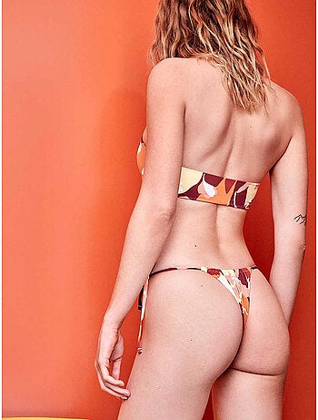 Braga bikini tiras ajustable estampado geométrico