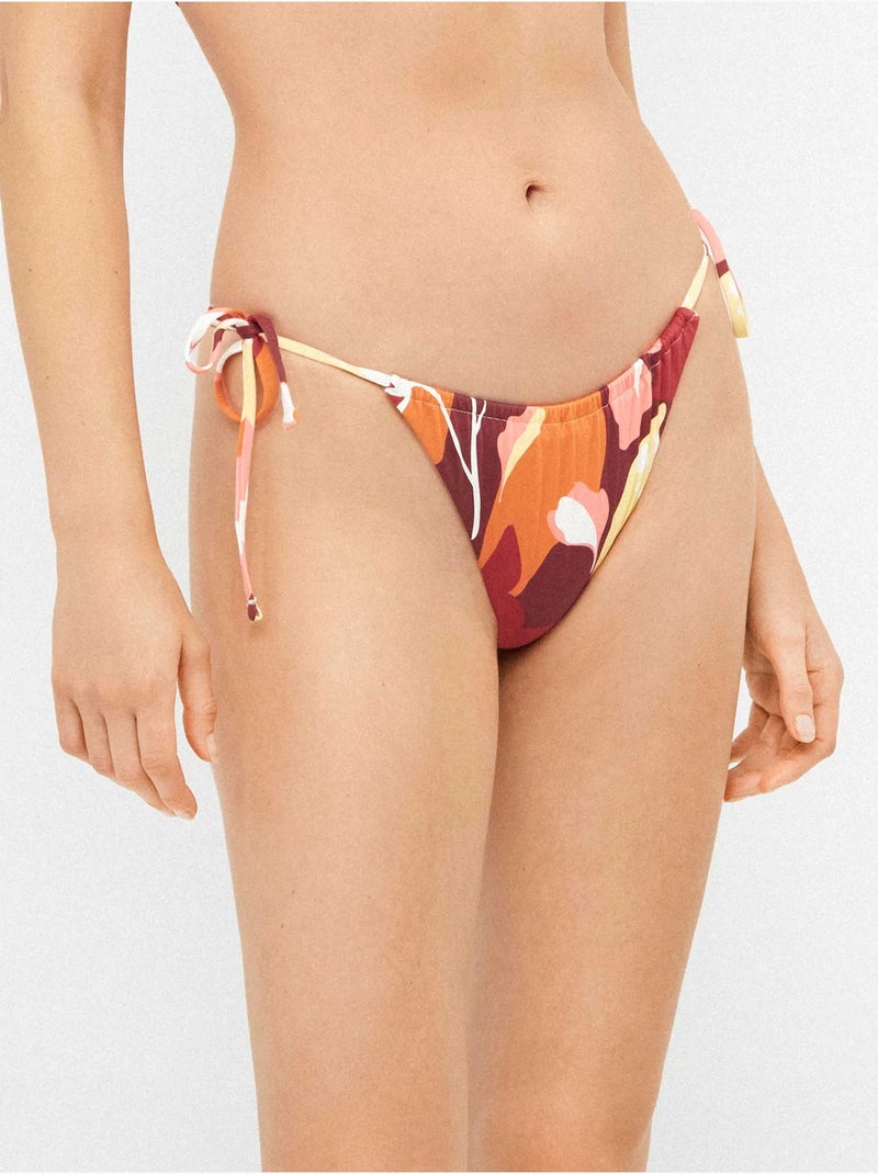 Braga bikini tiras ajustable estampado geométrico Multicolor - Kiabi