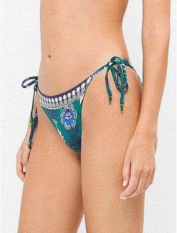 Braga bikini tiras ajustable estampado tropical
