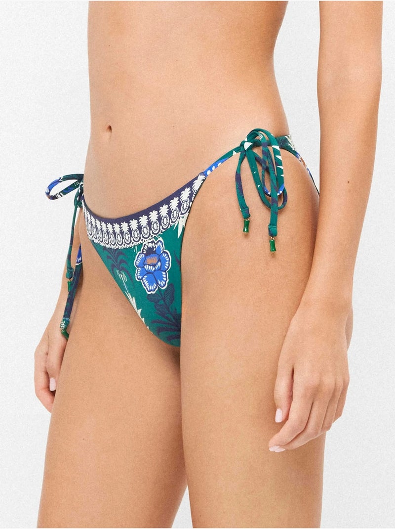 Braga bikini tiras ajustable estampado tropical Multicolor - Kiabi