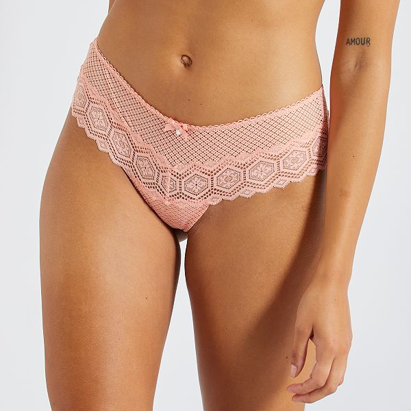 lenceria de encaje rosa