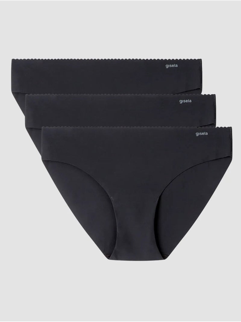 Braga clásica sin costuras en tejido de microfibra Negro - Kiabi