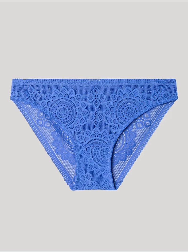 Braga cl?sica en tejido de encaje tipo crochet Azul - Kiabi