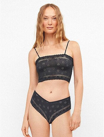 Braga culotte de encaje floral