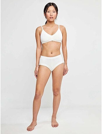 Braga culotte de microfibra con higiénico 100% algodón