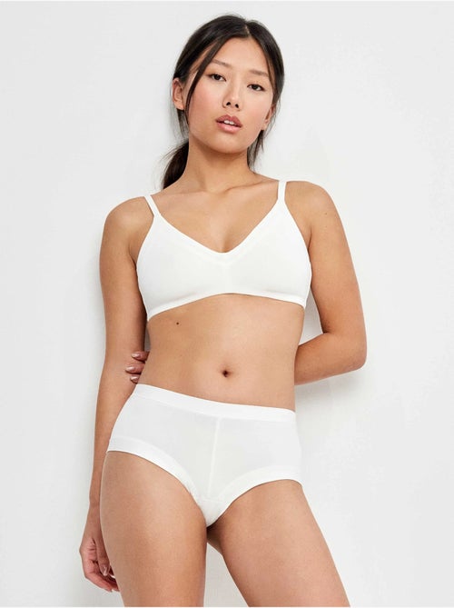 Braga culotte de microfibra con higiénico 100% algodón - Kiabi