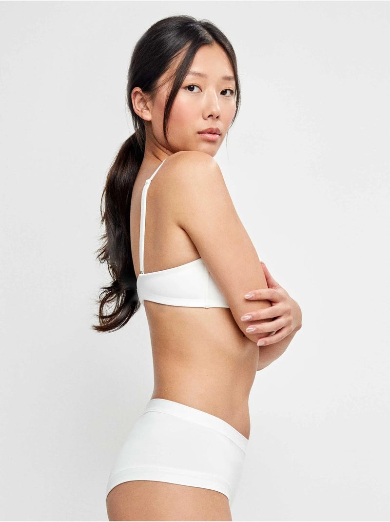 Braga culotte de microfibra con higiénico 100% algodón Blanco - Kiabi