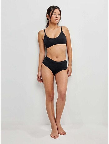 Braga culotte de microfibra con higiénico 100% algodón