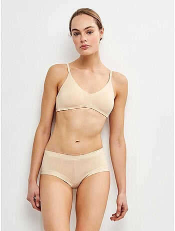 Braga culotte de microfibra con higiénico 100% algodón
