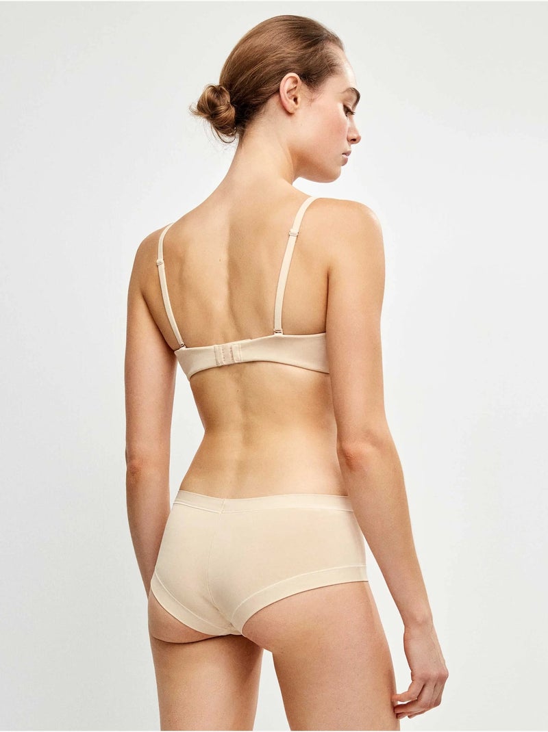 Braga culotte de microfibra con higiénico 100% algodón Rosa - Kiabi