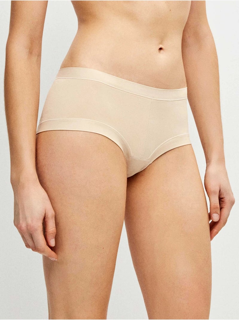Braga culotte de microfibra con higiénico 100% algodón Rosa - Kiabi