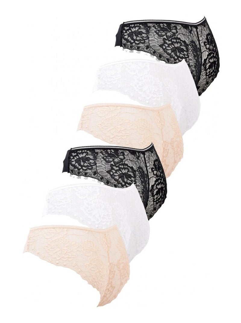 Braga CXL BY LACROIX - Pack de 6 Negro Blanco Negro - Kiabi