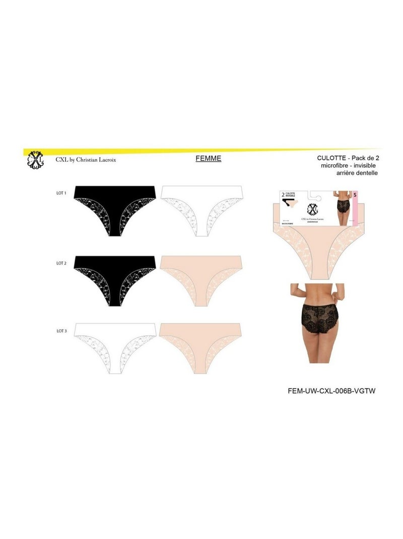 Braga CXL BY LACROIX - Pack de 6 Negro Blanco Negro - Kiabi