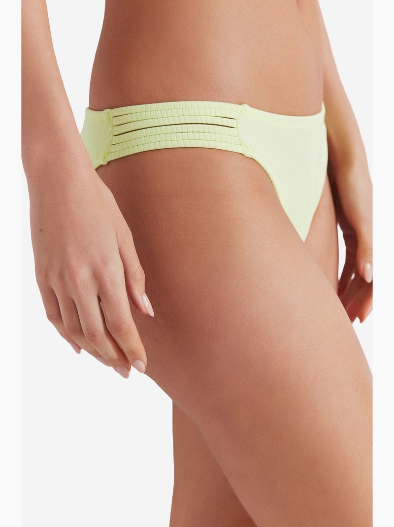 Braga de bikini acanalada basic chic penti Verde tilo - Kiabi