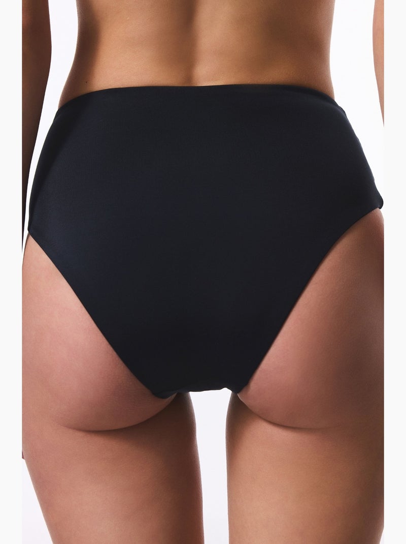 Braga de bikini alta fruncida penti Negro - Kiabi