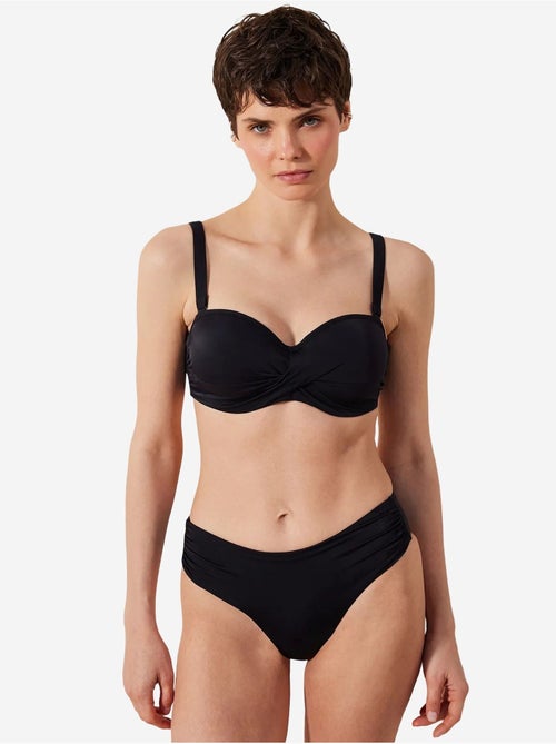 Braga de bikini basic de tiro alto con frunces penti - Kiabi Braga de bikini basic de tiro alto con frunces penti - Kiabi