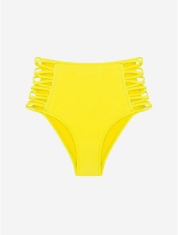 Braga de bikini básica de tiro alto con detalle de cordón penti