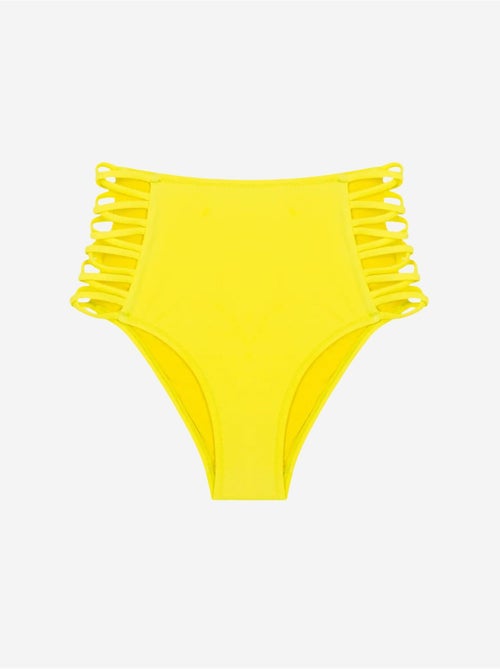 Braga de bikini básica de tiro alto con detalle de cordón penti - Kiabi Braga de bikini básica de tiro alto con detalle de cordón penti - Kiabi