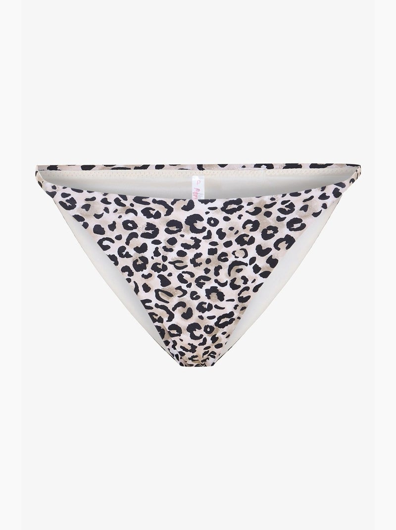 Braga de bikini brasileña leo con estampado de leopardo penti Blanco Negro - Kiabi