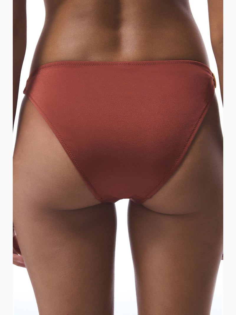 Braga de bikini con hebilla braga penti Terracota - Kiabi