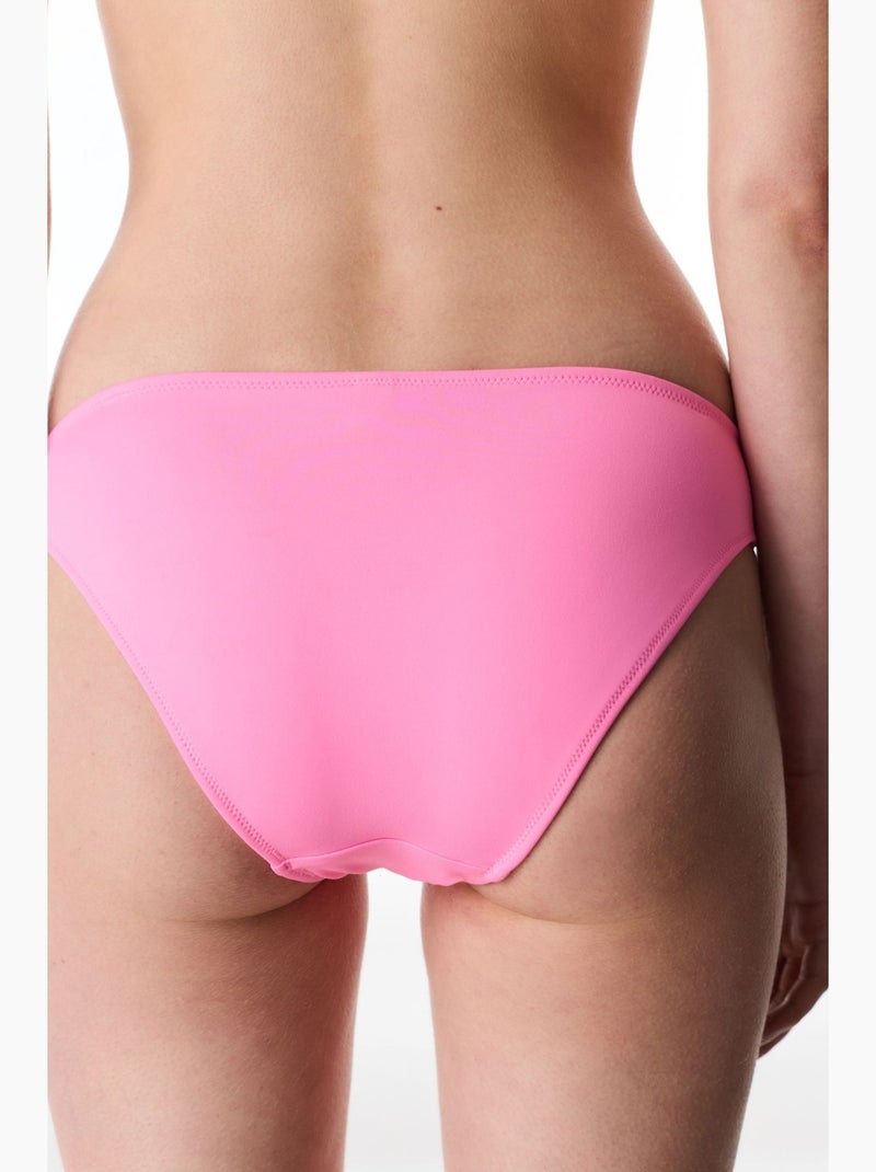 Braga de bikini de tiro bajo penti Rosa fluo/Solinotes - Kiabi