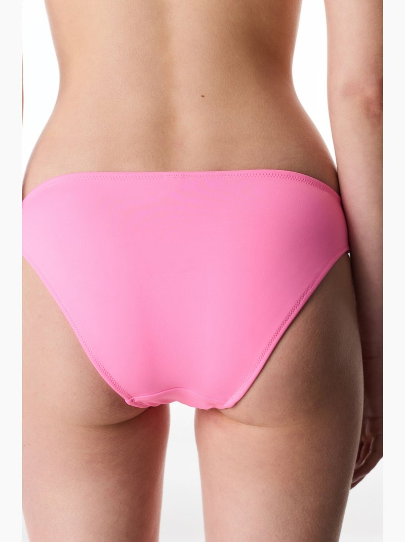 Braga de bikini de tiro bajo penti Rosa fluo/Solinotes - Kiabi