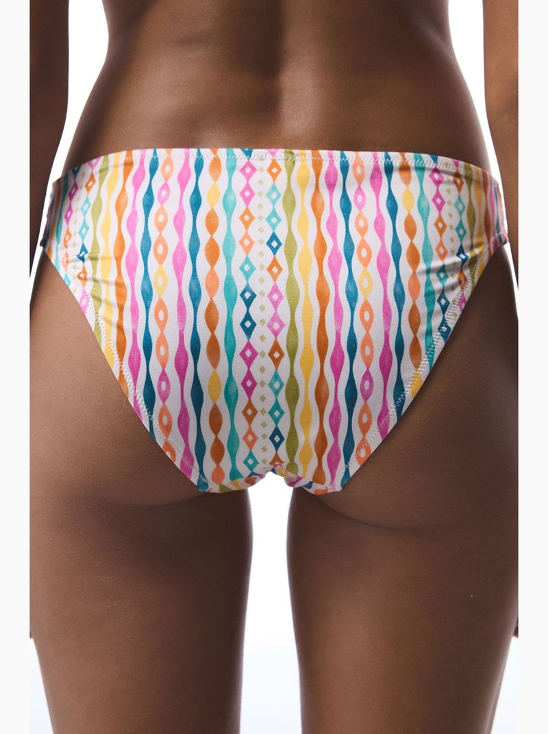 Braga de bikini mae rayada de macramé penti Blanco - Kiabi
