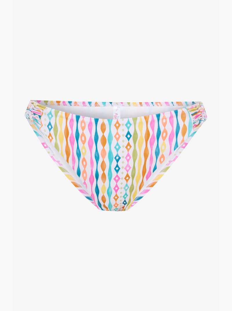 Braga de bikini mae rayada de macramé penti Blanco - Kiabi