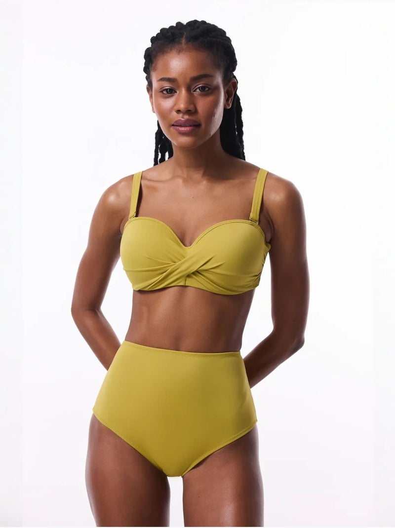 Braga de bikini mujer tiro alto penti Ámbar - Kiabi