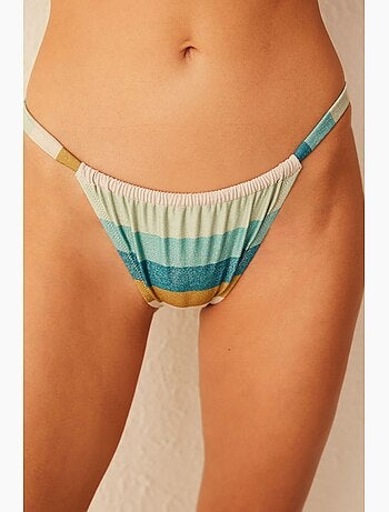 Braga de bikini rayada brillante nature side penti