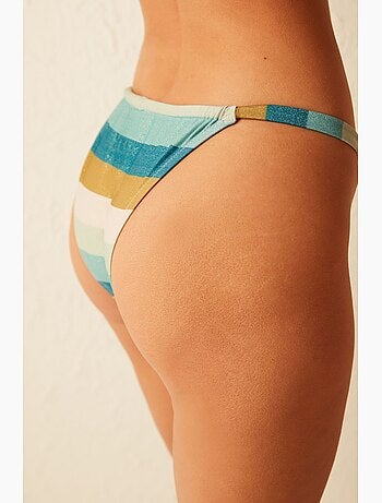 Braga de bikini rayada brillante nature side penti
