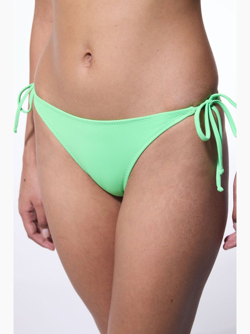 Braga de bikini riviera con lazos penti Verde menta - Kiabi
