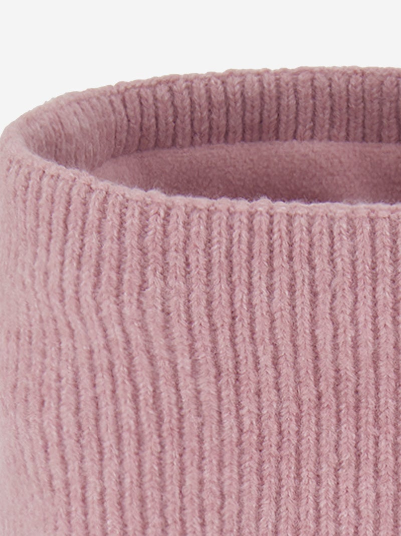 Braga de cuello de punto con forro polar Rosa - Kiabi
