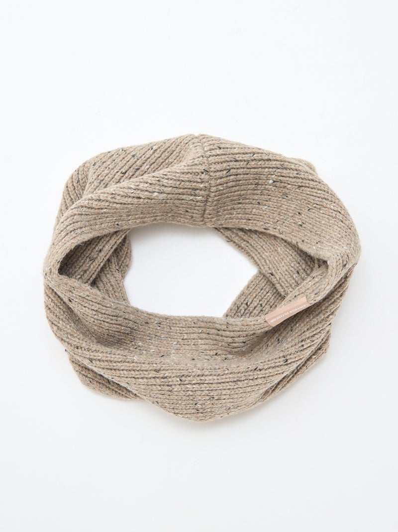 Braga de cuello de punto fantasía Beige - Kiabi
