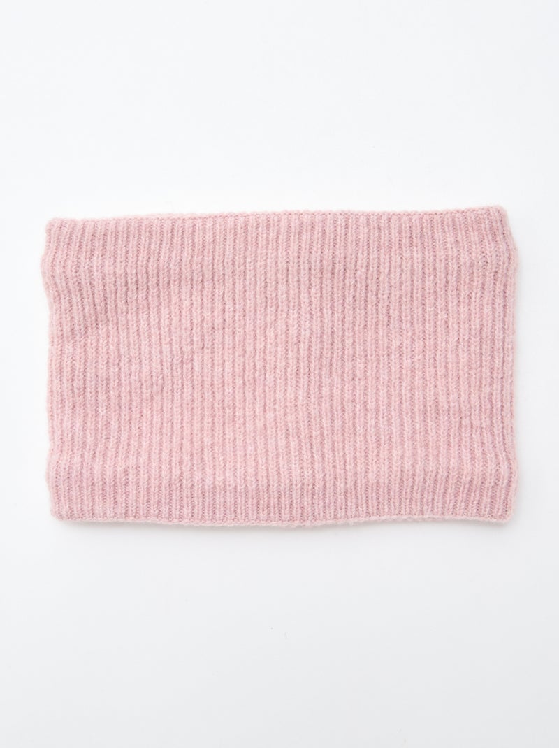 Braga de cuello de punto liso Rosa - Kiabi