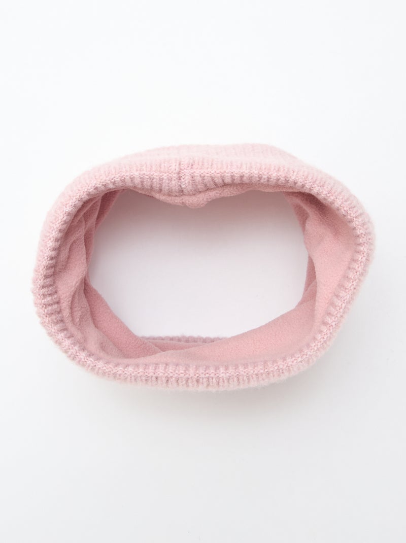 Braga de cuello de punto liso Rosa - Kiabi