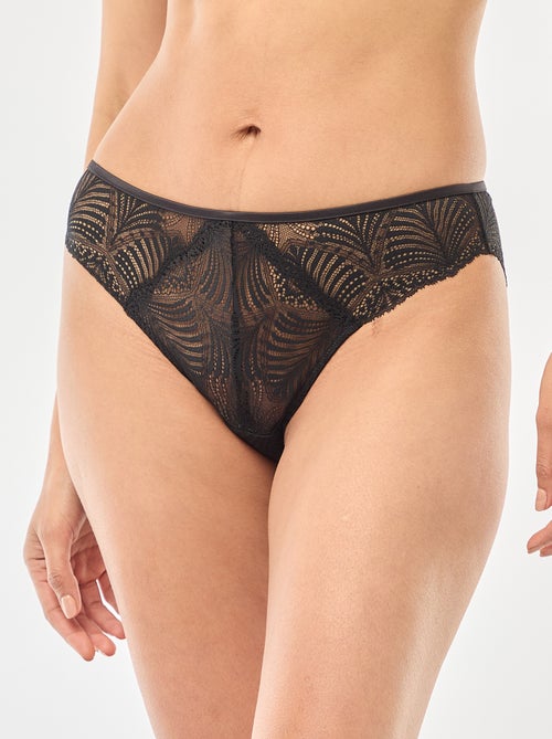 Braga de encaje con diseño de hojas transparente - Kiabi