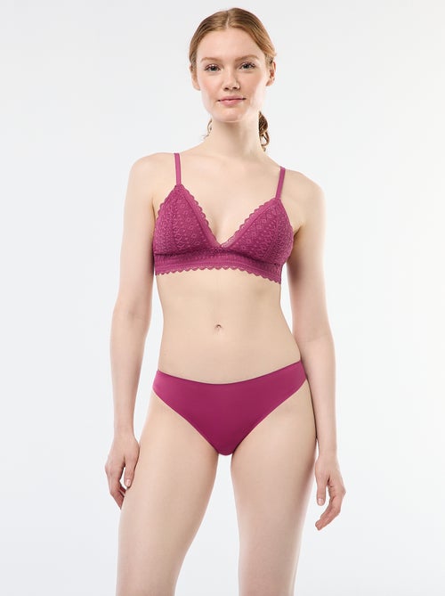 Braga de microfibra y encaje - Kiabi