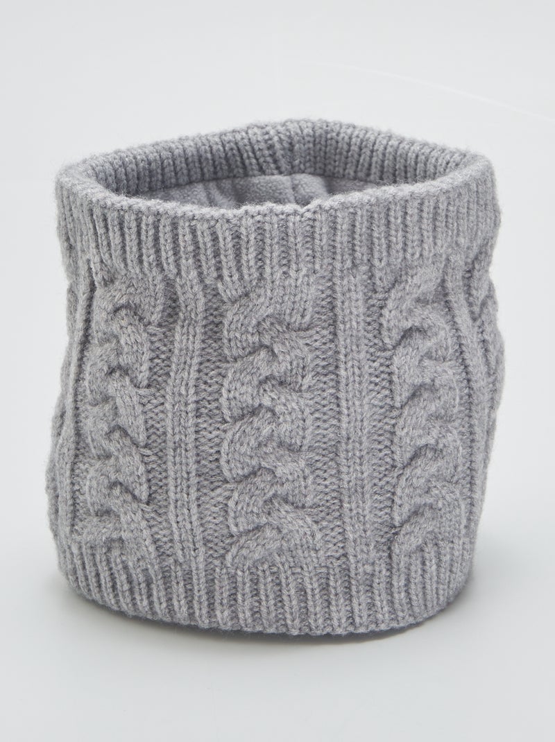 Braga de punto trenzado GRIS - Kiabi