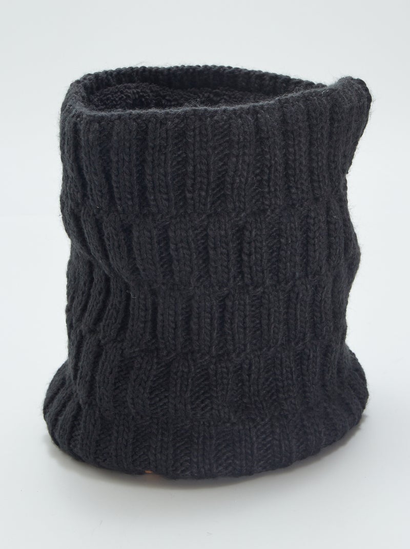 Braga de punto trenzado NEGRO - Kiabi