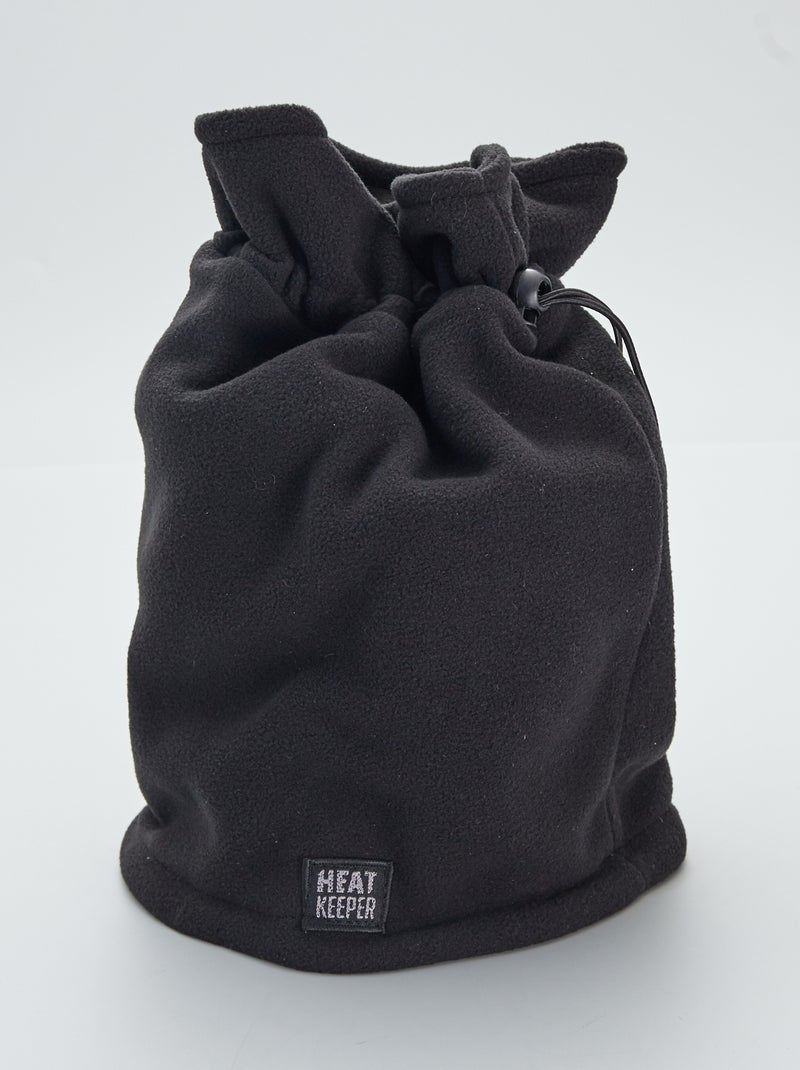 Braga de tejido polar negro - Kiabi