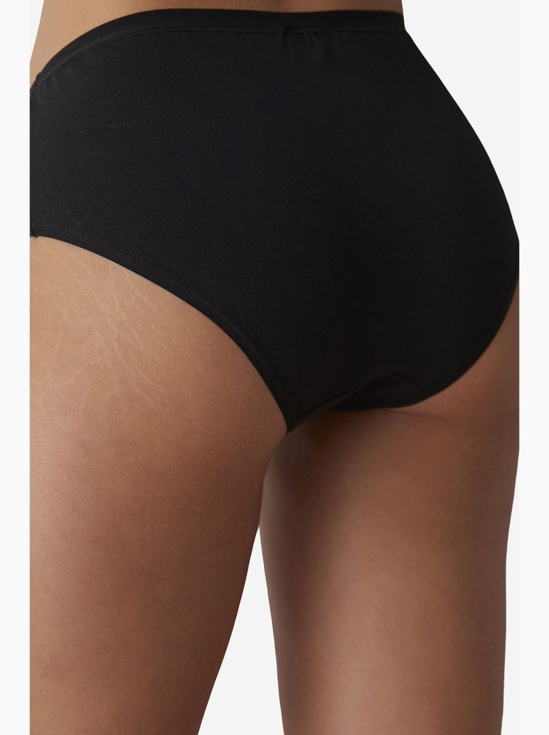 Braga de tiro alto fresh basic cover de algodón penti Negro - Kiabi